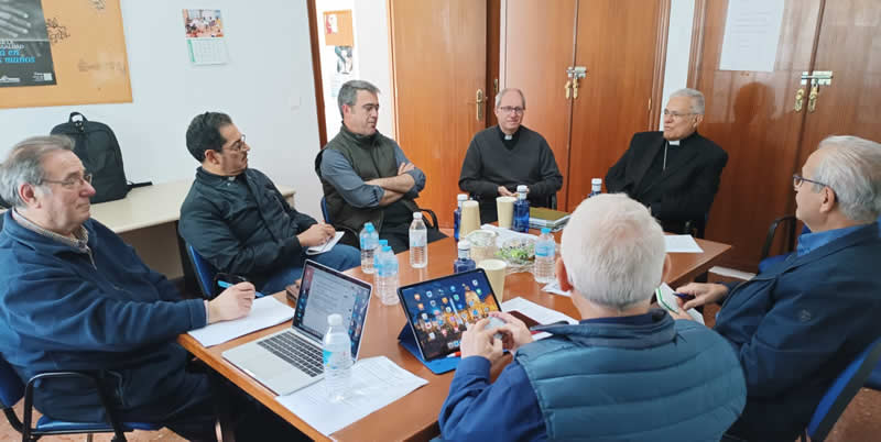 Reunión del arciprestazgo Fuensanta-Cañero-Levante sur, en Alcolea, preparatoria de la visita pastoral con la presencia del Obispo D. Demetrio.